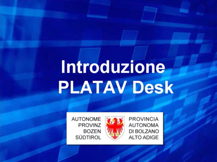 Video: «1 Introduzione PLATAV Desk»