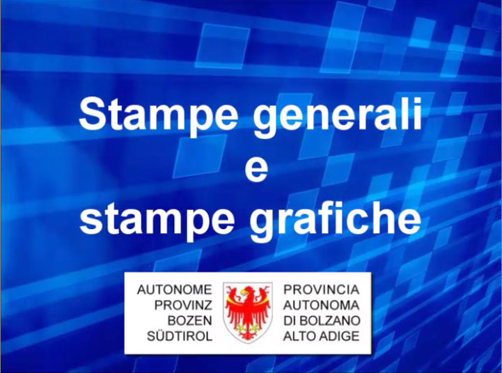 Video: «15 Stampe generali e stampe grafiche»