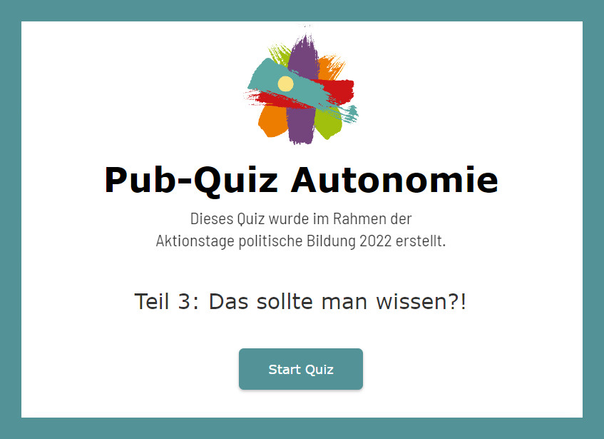 Pub-Quiz Autonomie: Das sollte man wissen