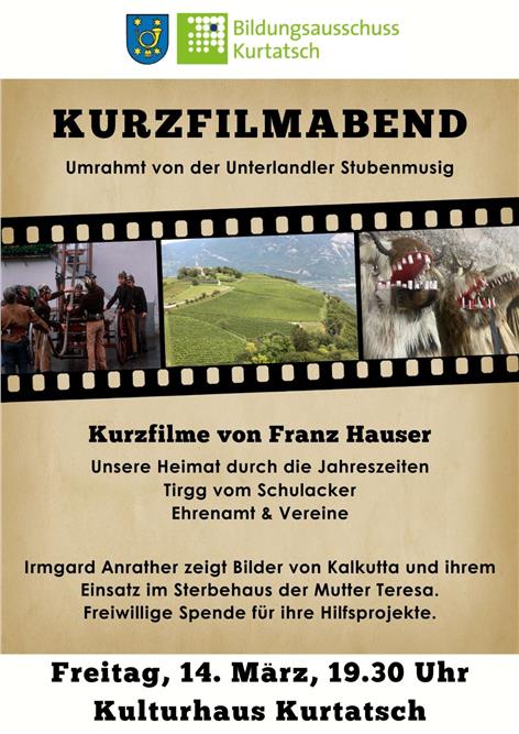 Kurzfilmabend Kurtatsch